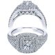 Taryn 14k White Gold Round Double Halo Engagement Ring TE910147W44JJ 