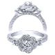 Taryn 14k White Gold Round Halo Engagement Ring TE910153W44JJ 