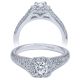 Taryn 14k White Gold Round Halo Engagement Ring TE910156W44JJ 