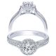 Taryn 14k White Gold Round Halo Engagement Ring TE910165W44JJ 