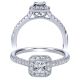 Taryn 14k White Gold Princess Cut Halo Engagement Ring TE910529W44JJ 