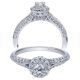 Taryn 14k White Gold Round Halo Engagement Ring TE910936W44JJ 