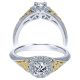 Taryn 14K White/Yellow Round Halo Engagement Ring TE911500R0M44JJ 