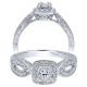 Taryn 14k White Gold Princess Cut Halo Engagement Ring TE911592S1W44JJ 