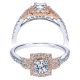 Taryn 14K White/Rose Round Halo Engagement Ring TE911594R0T44JJ 