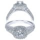 Taryn 14k White Gold Princess Cut Double Halo Engagement Ring TE911596R0W44JJ 