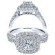 Taryn 14k White Gold Round Double Halo Engagement Ring TE911712R0W44JJ 