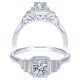 Taryn 14k White Gold Round Halo Engagement Ring TE911715R0W44JJ 