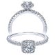 Taryn 14k White Gold Round Halo Engagement Ring TE911727R1W44JJ 