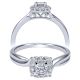 Taryn 14k White Gold Princess Cut Halo Engagement Ring TE911734S1W44JJ 