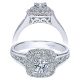 Taryn 14k White Gold Round Double Halo Engagement Ring TE911772R0W44JJ 