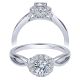 Taryn 14k White Gold Round Halo Engagement Ring TE911778R0W44JJ 