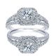 Taryn 14k White Gold Round Double Halo Engagement Ring TE911787R0W44JJ 