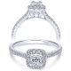 Taryn 14k White Gold Princess Cut Halo Engagement Ring TE911792S1W44JJ 