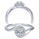Taryn 14k White Gold Round Halo Engagement Ring TE911796R1W44JJ 