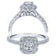 Taryn 14k White Gold Princess Cut Halo Engagement Ring TE911861S0W44JJ 