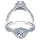 Taryn 14k White Gold Round Halo Engagement Ring TE911868R0W44JJ 