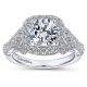 Gabriel 14 Karat Round Halo Engagement Ring ER9316W44JJ