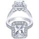 Taryn 14k White Gold Emerald Cut Halo Engagement Ring TE9336W44JJ 