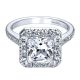 Gabriel - Patience 14 Karat Princess Cut Halo Engagement Ring ER9384W44JJ