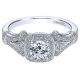 Gabriel 14 Karat Round Halo Engagement Ring ER9496W44JJ