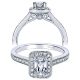 Taryn 14k White Gold Emerald Cut Halo Engagement Ring TE9502W44JJ 