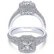 Taryn 14k White Gold Princess Cut Double Halo Engagement Ring TE96116W44JJ 