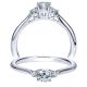 Taryn 14k White Gold Round 3 Stone Engagement Ring TE98548W44JJ