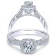 Taryn 14k White Gold Round Halo Engagement Ring TE98629W44JJ 