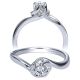 Taryn 14k White Gold Round Bypass Engagement Ring TE98707W44JJ