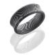 Lashbrook D8CBFLATWIST Acid Damascus Steel Wedding Ring or Band
