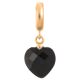 Endless Jewelry Black Heart Cut Drop Gold Plated Charm 53351-2