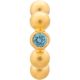 Endless Jewelry Sky Blue Flashy Dot Gold Plated Charm 51253-4