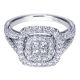 Gabriel Fashion 14 Karat Clustered Diamonds Ladies' Ring LR6668W44JJ