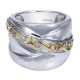 Gabriel Fashion Silver / 18 Karat Two-Tone Mediterranean Ladies' Ring LR6500MYJJJ