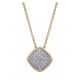 Gabriel Fashion 14 Karat Two-Tone Hampton Diamond Necklace NK2468M44JJ