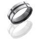 Lashbrook Z8F11V5SEG Silver Stone-Polish Zirconium Wedding Ring or Band