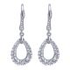 Gabriel Fashion 14 Karat Pave Drop Earrings EG11439W44JJ