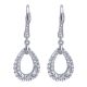 Gabriel Fashion 14 Karat Pave Drop Earrings EG11439W44JJ