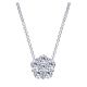 Gabriel Fashion 14 Karat Clustered Diamonds Necklace NK4583W44JJ