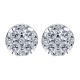 Gabriel Fashion 14 Karat Clustered Diamonds Stud Earrings EG11162W44JJ