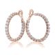Tacori Diamond Hoop Earrings 18k FE815PK