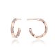 Tacori Diamond Hoop Earrings Pulse 20mm 18k FE818PK