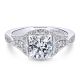 Gabriel 14 Karat Round Halo Engagement Ring ER12580R4W44JJ