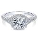 Gabriel 14 Karat Round Halo Engagement Ring ER12623R4W44JJ
