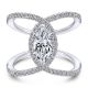 Gabriel 14 Karat Marquise Halo Engagement Ring ER12644M4W44JJ