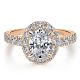 Gabriel 14 Karat Oval Halo Engagement Ring ER12647O4K44JJ