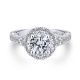 Gabriel 14k Yellow/white Round Halo Engagement Ring ER12825R4M44JJ