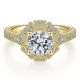 Gabriel 14 Karat Round Halo Engagement Ring ER14444R4Y44JJ