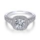 Gabriel 14 Karat Round Halo Engagement Ring ER7293W44JJ